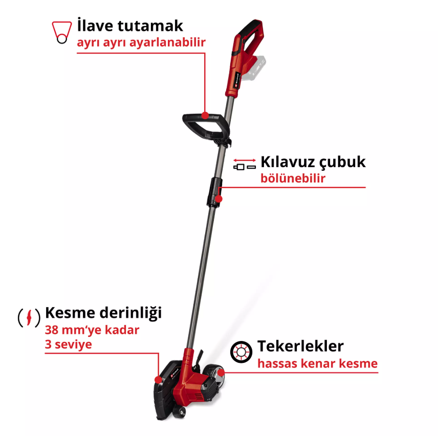 Einhell GE-LE 18/190 Li - Solo, Akülü Kenar Kesme (Akü Dahil Değildir)Einhell3424300Yeni Ürünler-LastikTR.com