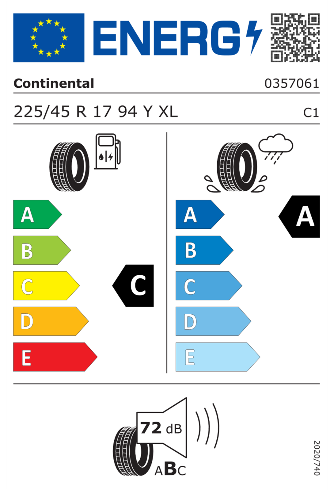 Continental PremiumContact 6 XL 225/45R17 94Y Yaz LastiğiContinental3570610000225 45 r17 Yaz Lastiği-LastikTR.com