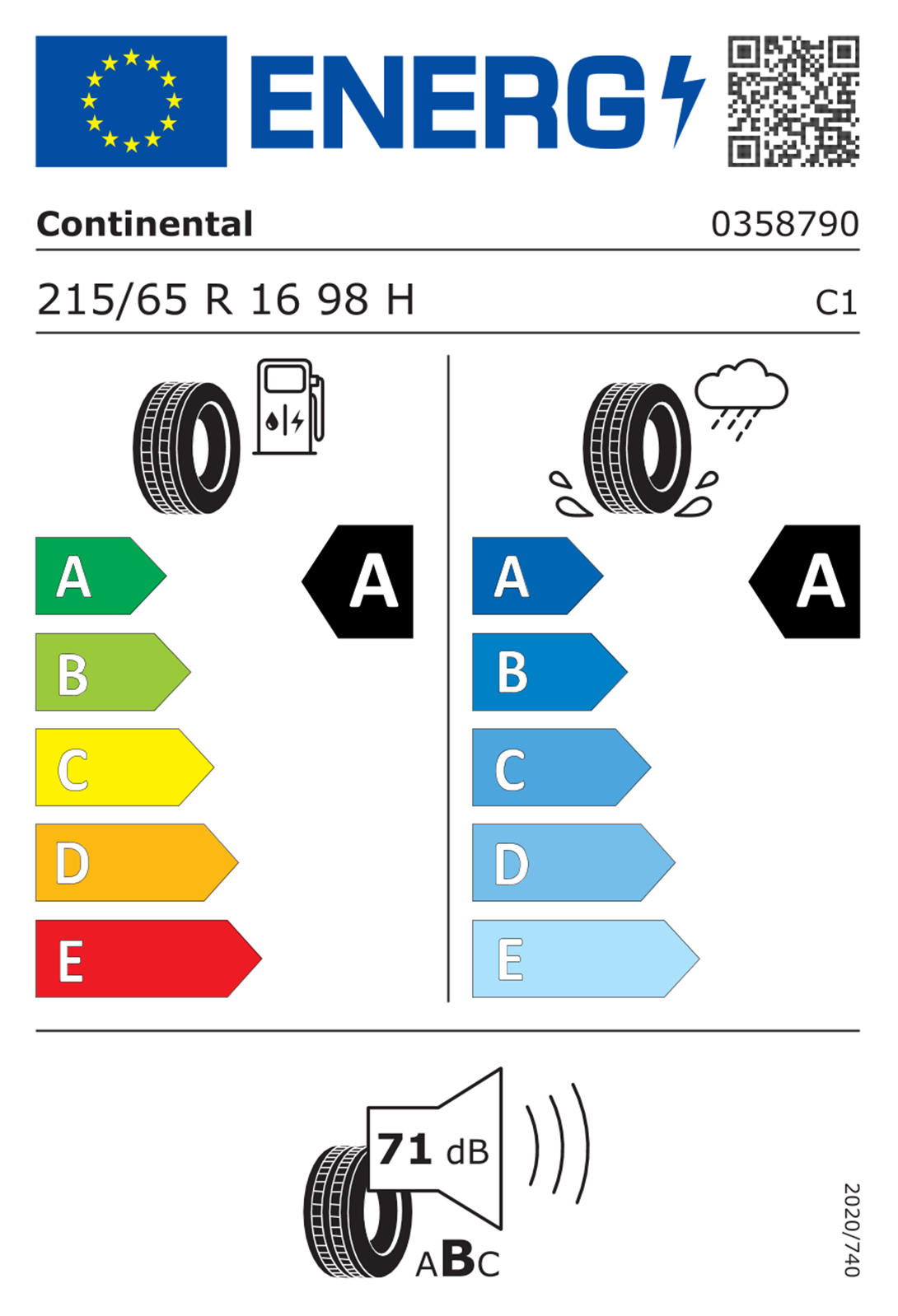 Continental EcoContact 6 215/65R16 98H Yaz Lastiği (2023)Continental3587900000-23Oto Lastik-LastikTR.com