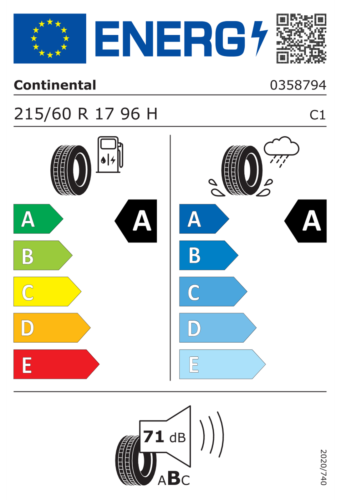 Continental EcoContact 6 215/60R17 96H Yaz Lastiği (2024)Continental3587940000-24Oto Lastik-LastikTR.com