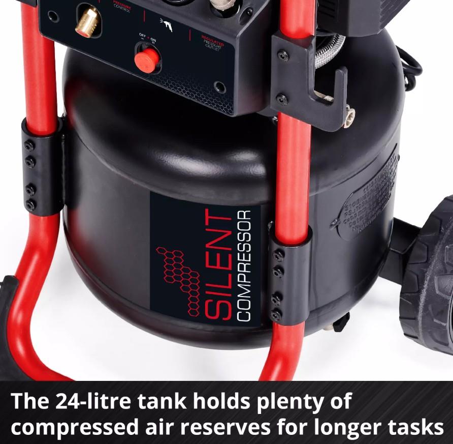 Einhell TE-AC 240/24 Silent, Sessiz Hava Kompresörü (Yağsız)Einhell4010452Hava Kompresörleri-LastikTR.com