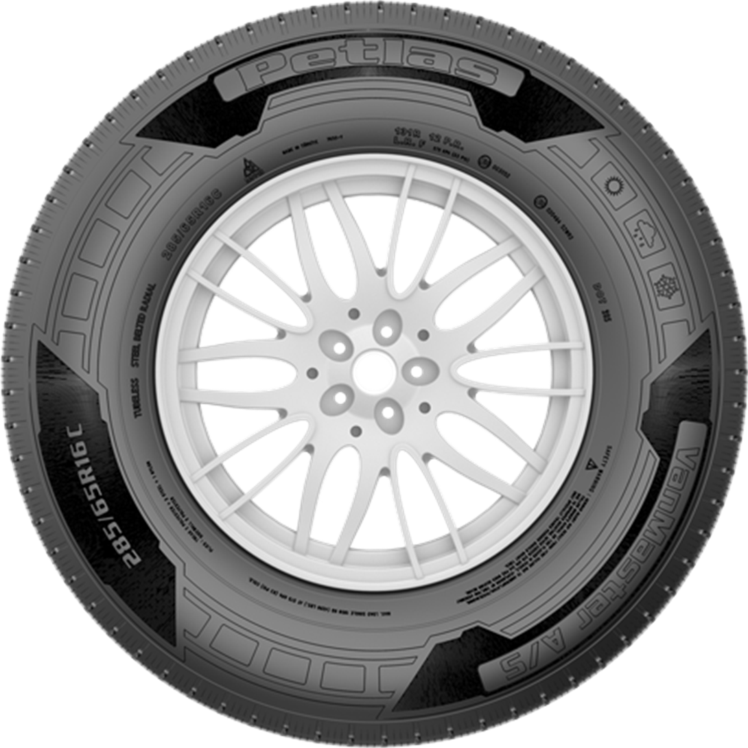 Petlas 235/65R16C 121/119R Vanmaster A/S 12PR TL Dört Mevsim LastiğiPetlas42105Hafif Ticari Lastik-LastikTR.com