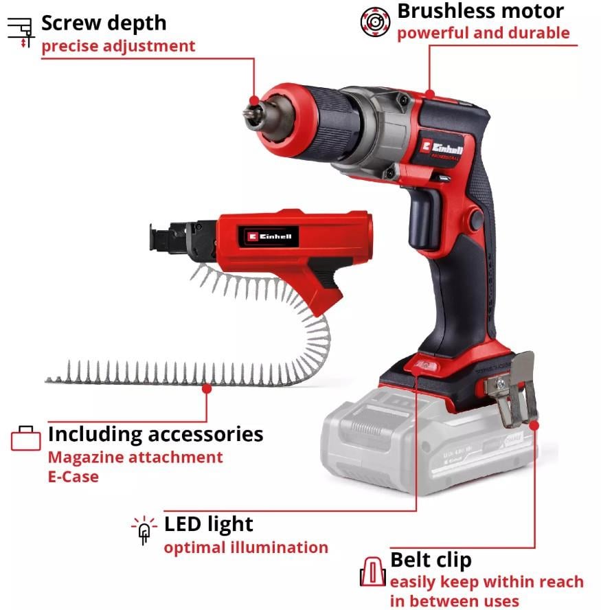 Einhell TP-DY 18 Li BL +Magazine, Akülü Alçıpan VidalamaEinhell4261012Alçıpan Vidalama-LastikTR.com
