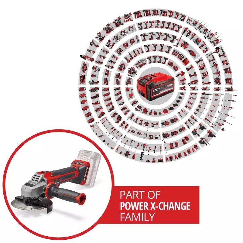 Einhell Professional TP-AG 18/125 Ce +3 Set - Solo Akülü Avuç Taşlama Seti (Akü ve Şarj Cihazı Dahil Değildir) - 4431195Einhell4431195Taşlamalar-LastikTR.com
