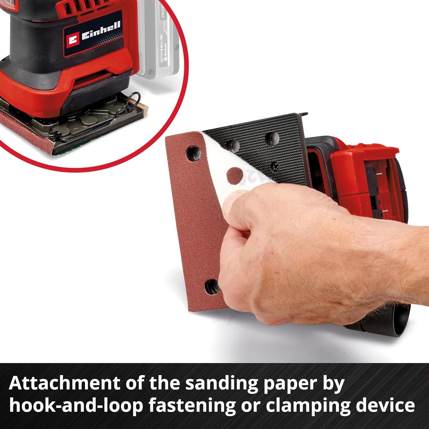 Einhell TE-OS 18/113 3X Li - Solo, Akülü Avuç İçi Zımpara (Akü ve Şarj Cihazı Dahil Değildir) - 4460730Einhell4460730Yeni Ürünler-LastikTR.com