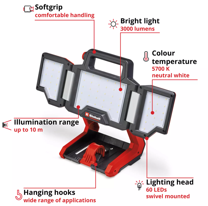 Einhell TP-CL 18/3000 Li - Solo, Akülü Projektör (Akü Dahil Değildir)Einhell4514172Yeni Ürünler-LastikTR.com