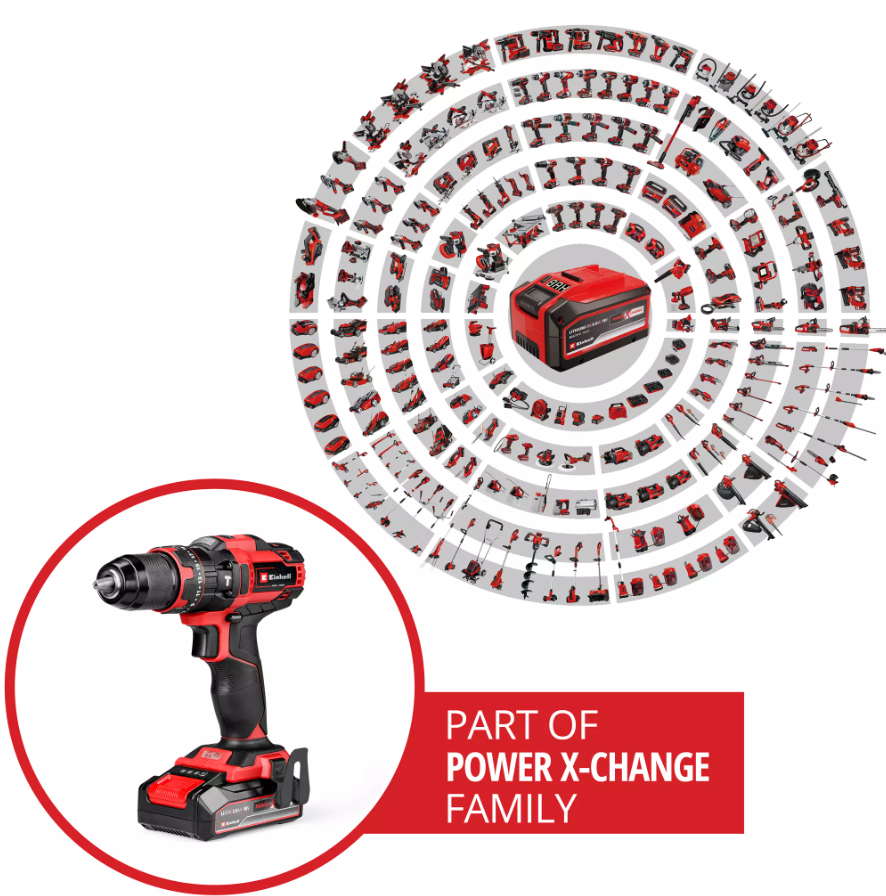 Einhell TE-CD 18/44 Li-i (1x2,5Ah), Akülü Darbeli VidalamaEinhell4514287Yeni Ürünler-LastikTR.com