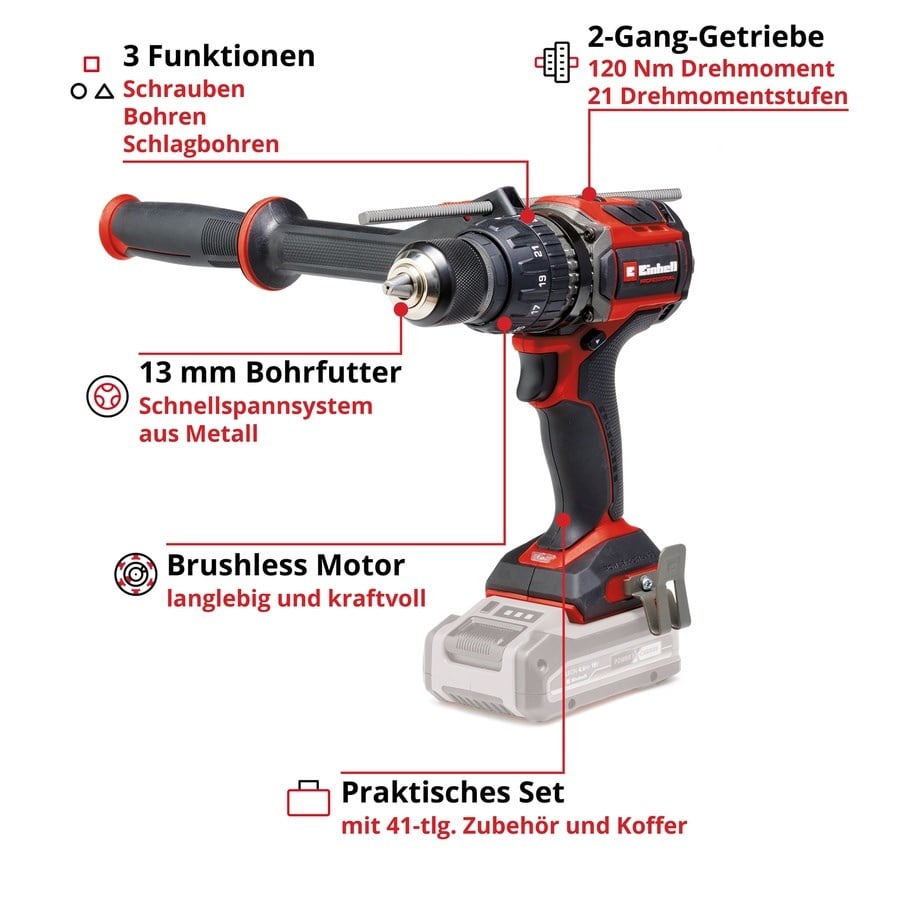 Einhell Professional TP-CD 18/120 Li-i BL +41 -Solo Akülü Darbeli Matkap (Akü ve Şarj Cihazı Dahil Değildir) - 4514311Einhell4514311Matkaplar-LastikTR.com