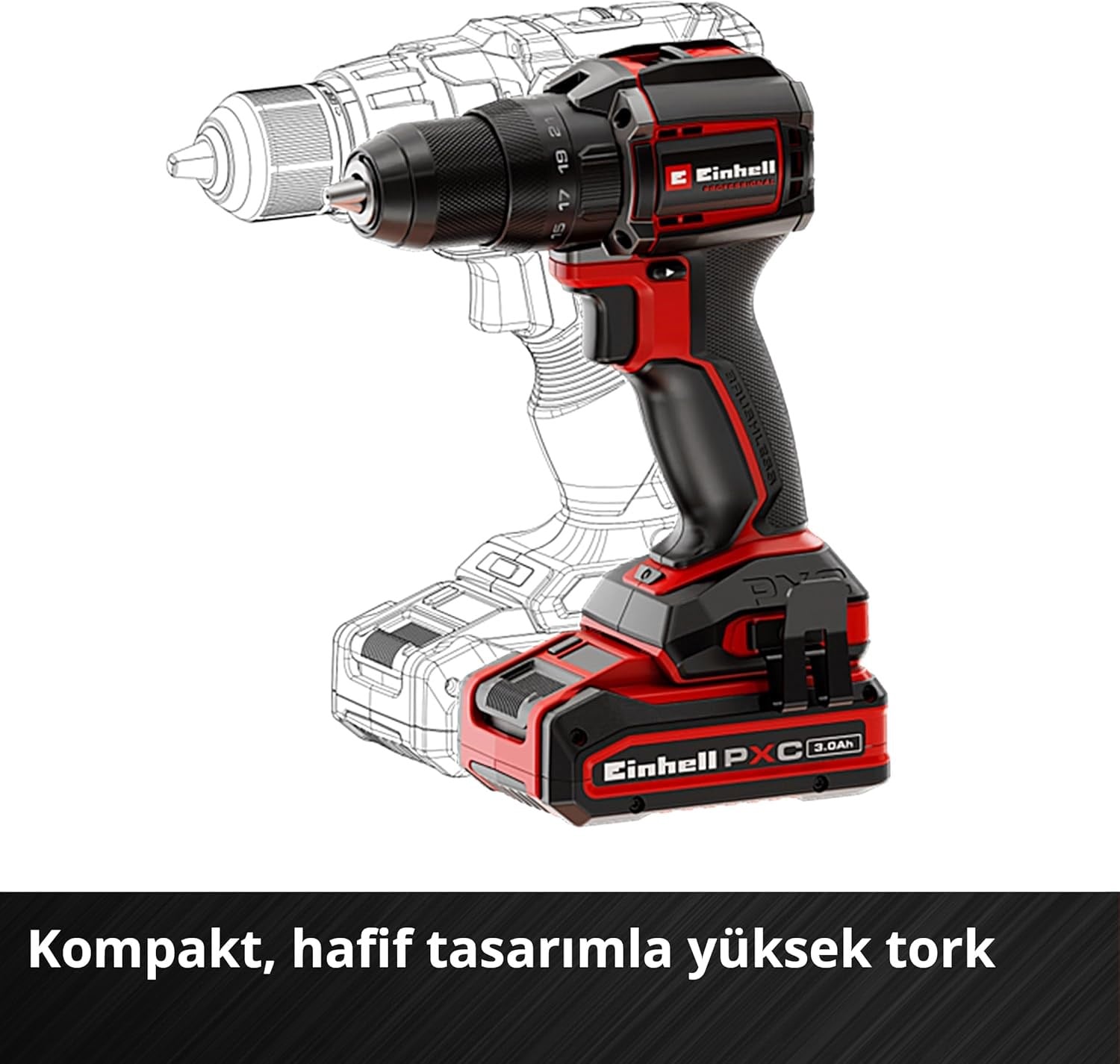 Einhell Professional TP-CD 18/70 C Li-BL - Solo Akülü Vidalama Compact Sistem (Akü ve Şarj Cihazı Dahil Değildir) - 4514335Einhell4514335Akülü Vidalamalar-LastikTR.com