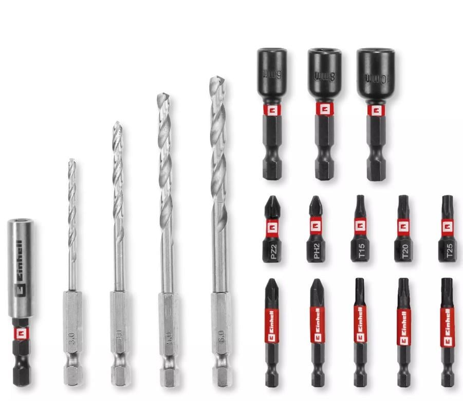 Einhell  Vidalama uç seti 18 parça S-BOX kutuEinhell49108709Vidalama Uçları-LastikTR.com