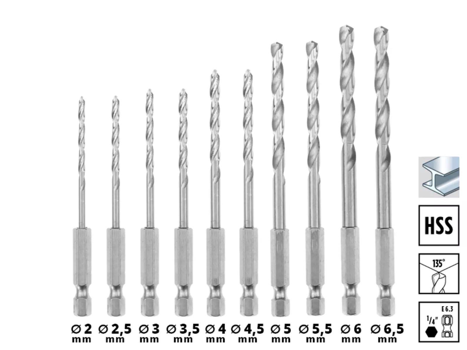 Einhell Metal delme uç seti 10 parça S-CASE kutuEinhell49108723Metal Matkap Uçları-LastikTR.com