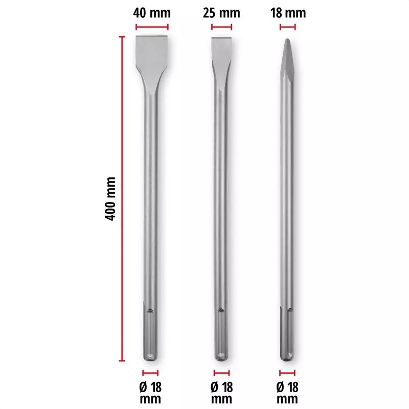 Einhell SDS Plus Keski Murç Seti 3 Parça 400 mm - 49190110Einhell49190110Kırıcı Delici Uçları-LastikTR.com