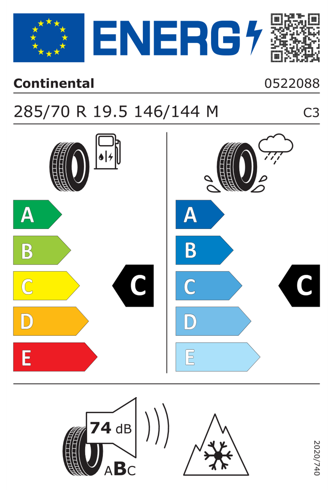 Continental Conti Hybrid HD3 EU LRH 16PR M+S 3PMSF 285/70R19.5 146/144M (2024)Continental5220880000-24Ağır Vasıta Lastik-LastikTR.com