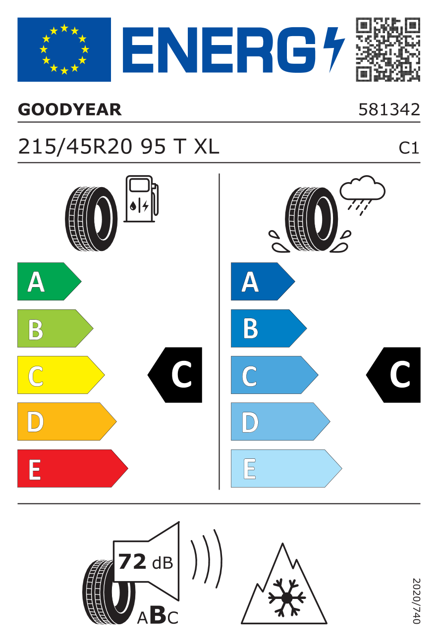 Goodyear 215/45R20 95T XL UltraGrip Performance + Kış Lastiği (2025)Goodyear581342-25Oto Lastik-LastikTR.com