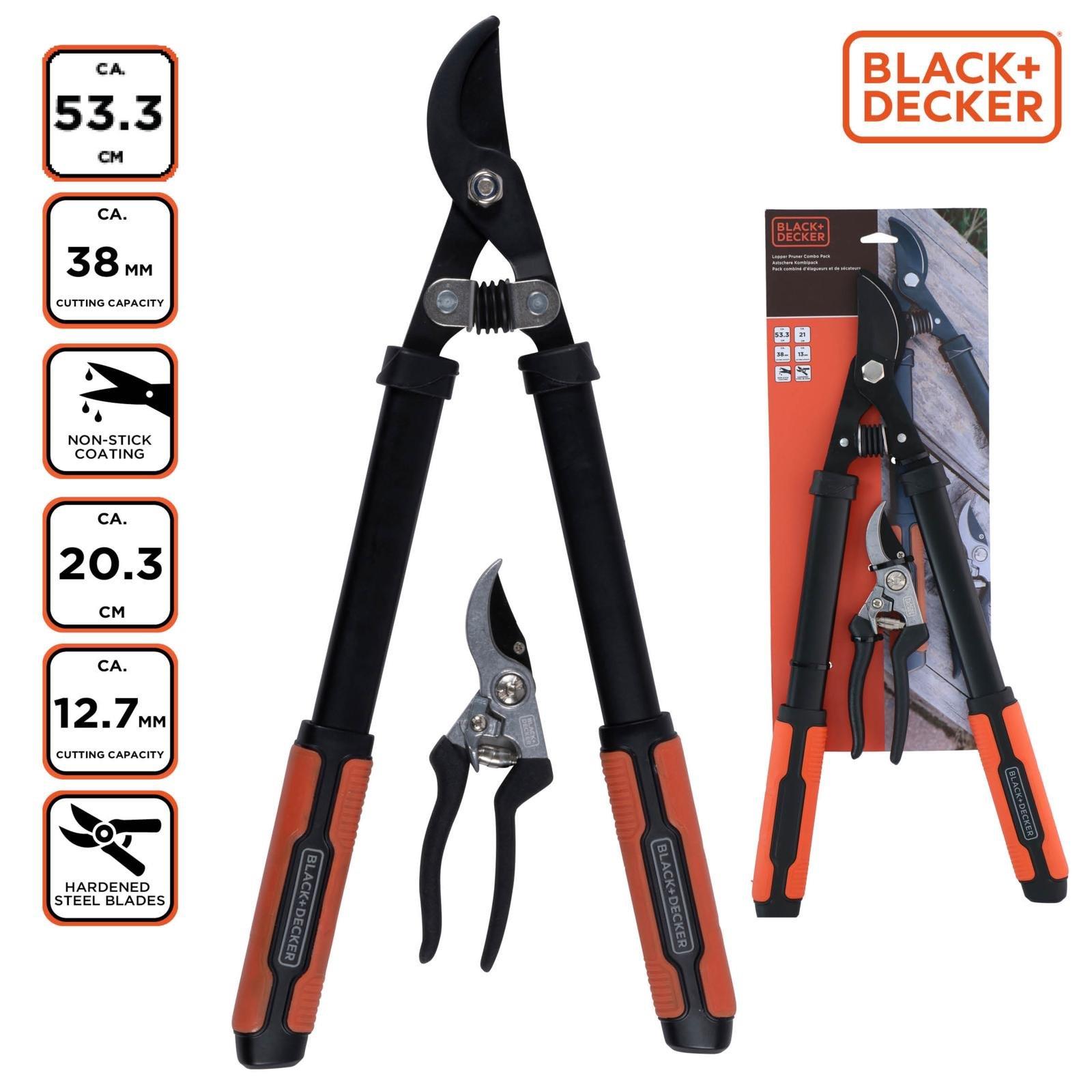 Black&Decker BD107 Bypass Kalın Dal ve El Budama Makası Seti 2 ParçaBlack&Decker871125223454Bahçe ve Sulama Aletleri-LastikTR.com