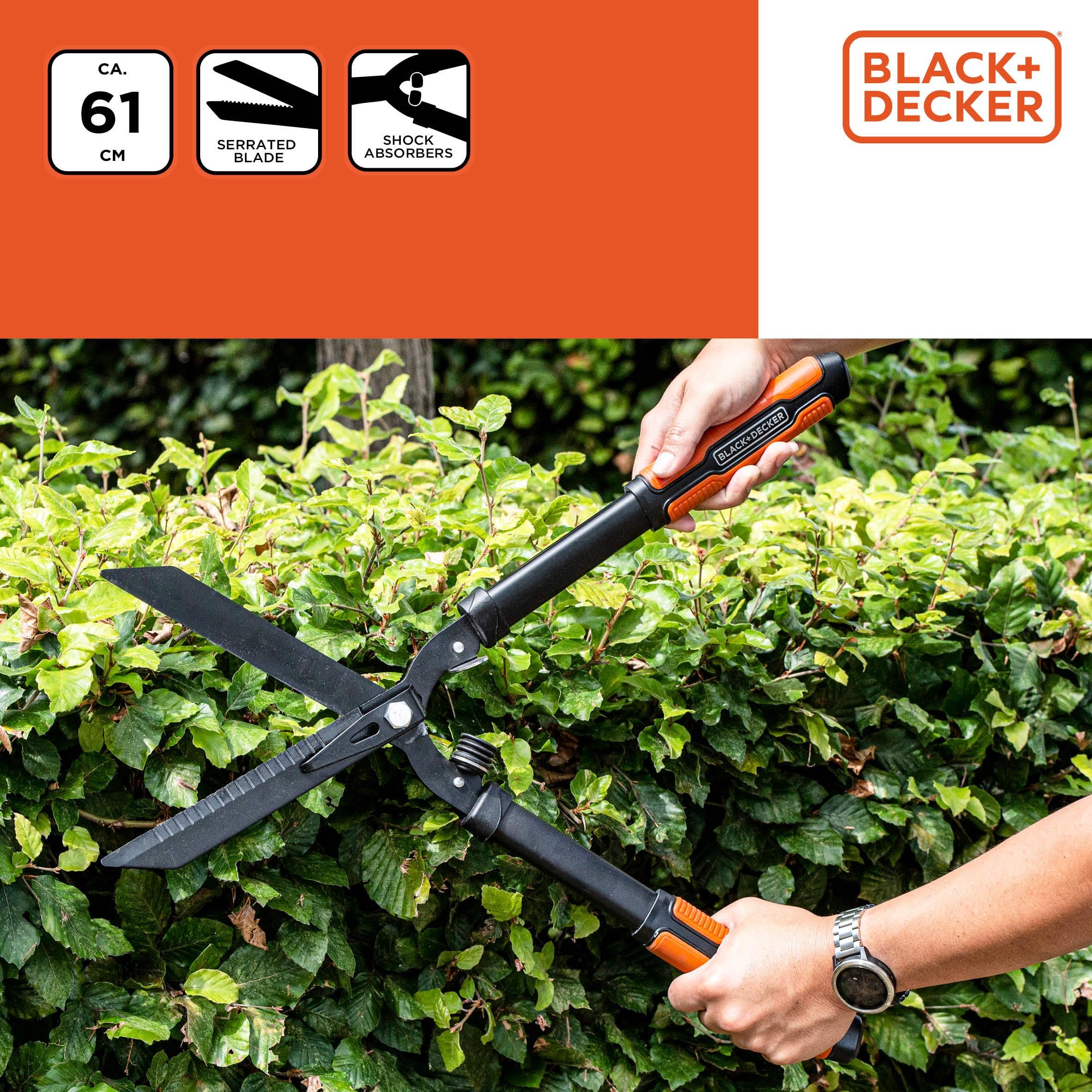 Black&Decker BD109 Çit Budama Makası 24 İnç Dişli BıçaklıBlack&Decker871125223456Bahçe ve Sulama Aletleri-LastikTR.com