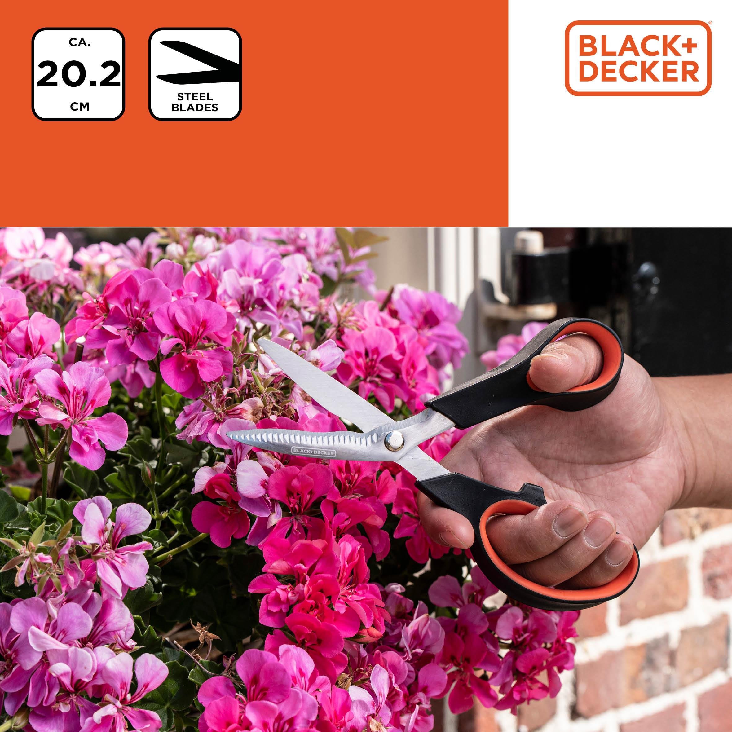 Black&Decker BD112 Bahçe Makası 20,2 cm Ergonomik SapBlack&Decker871125223538Bahçe ve Sulama Aletleri-LastikTR.com