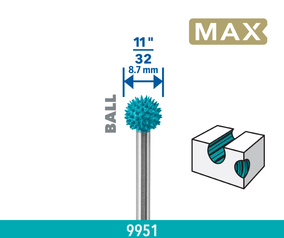 DREMEL® 2.615.995.1DM  Bilye Şekilli Elektrikli oyma ucu DREMEL® MAX Power Carving Max 9,0mmDremelB26159951DMHobi Aksesuarları-LastikTR.com