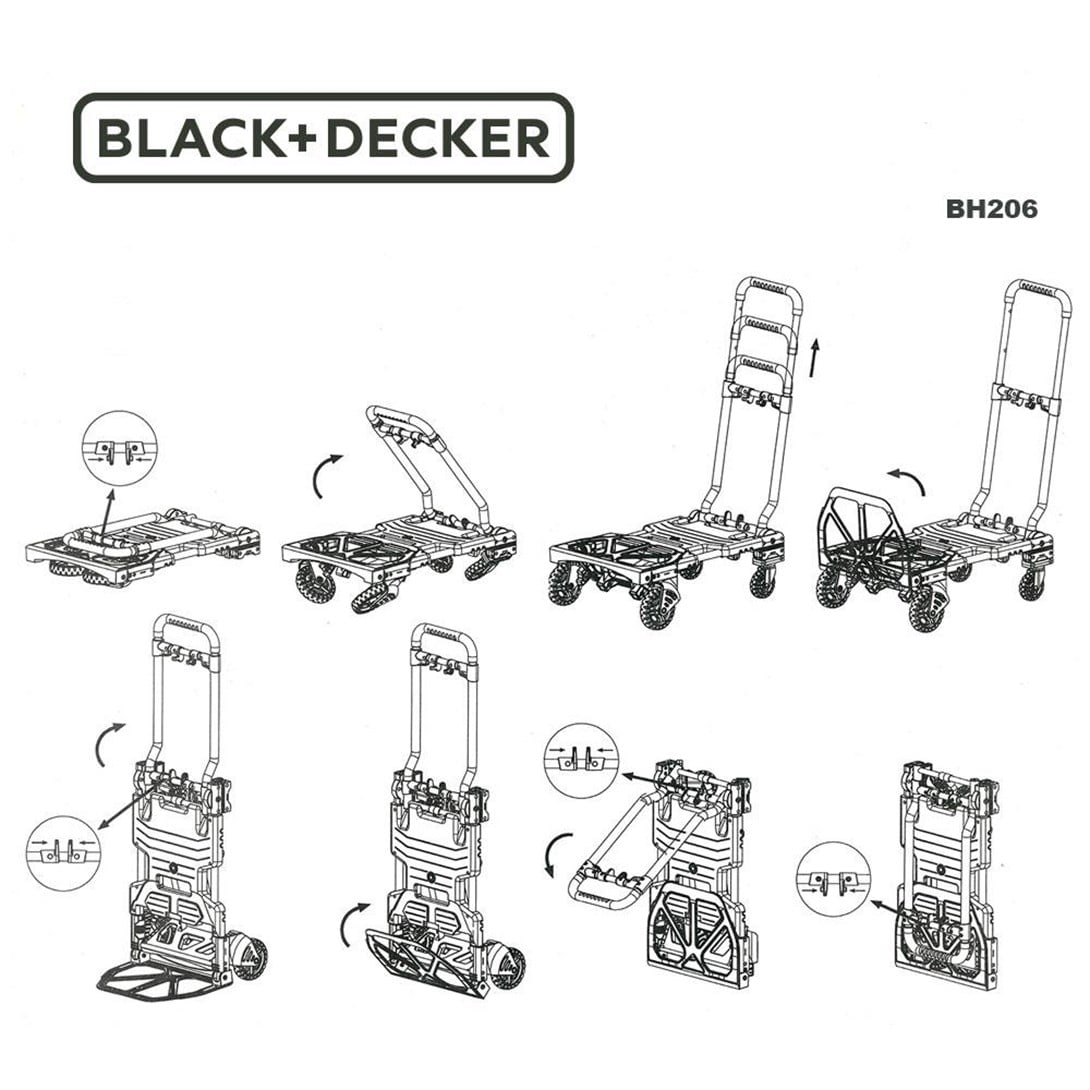 BLACK+DECKER BH206 70/137Kg Çok Fonksiyonlu Katlanır El Arabası