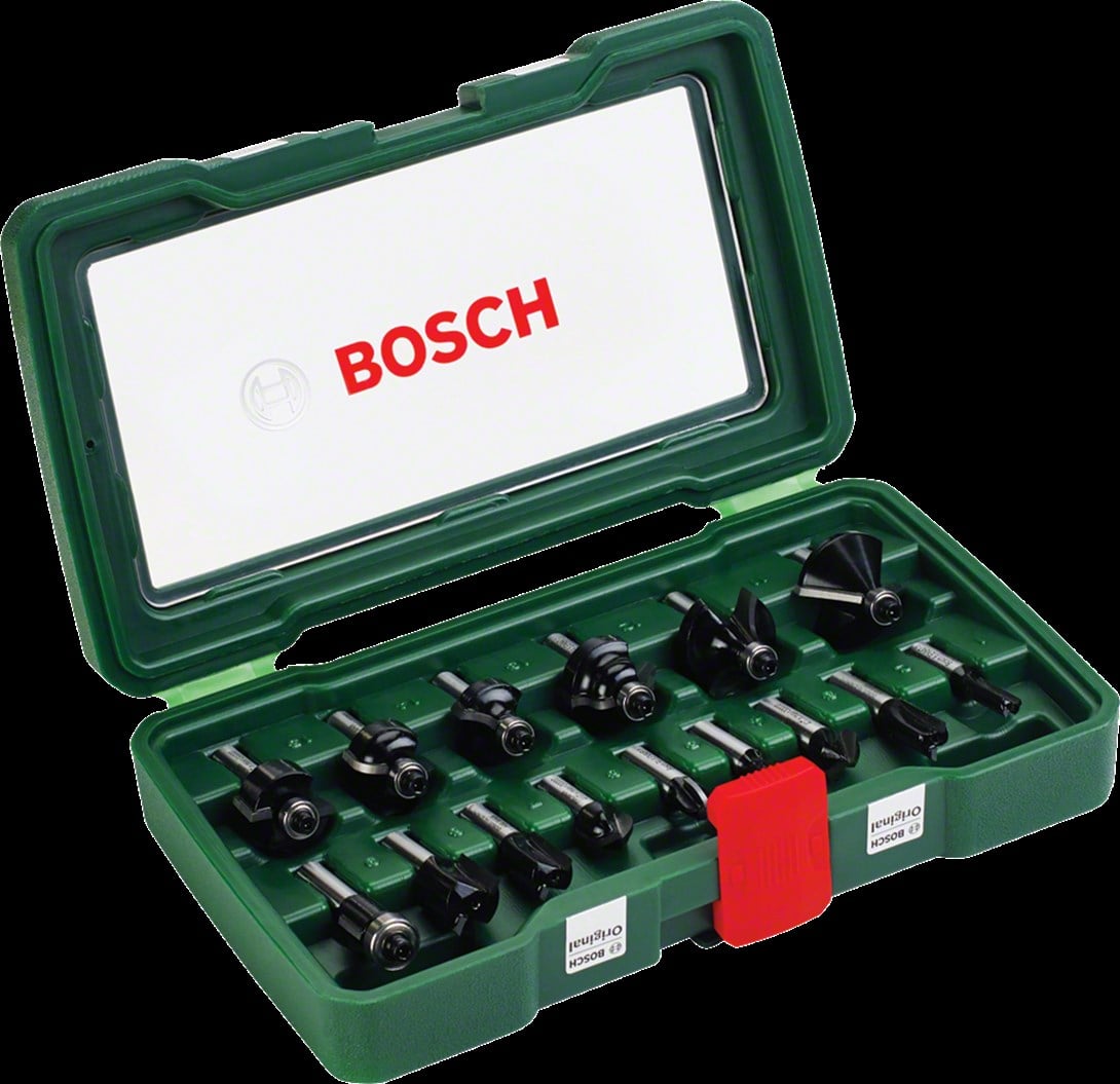 Bosch - 15 Parça Freze Seti 8 mm Şaftlı