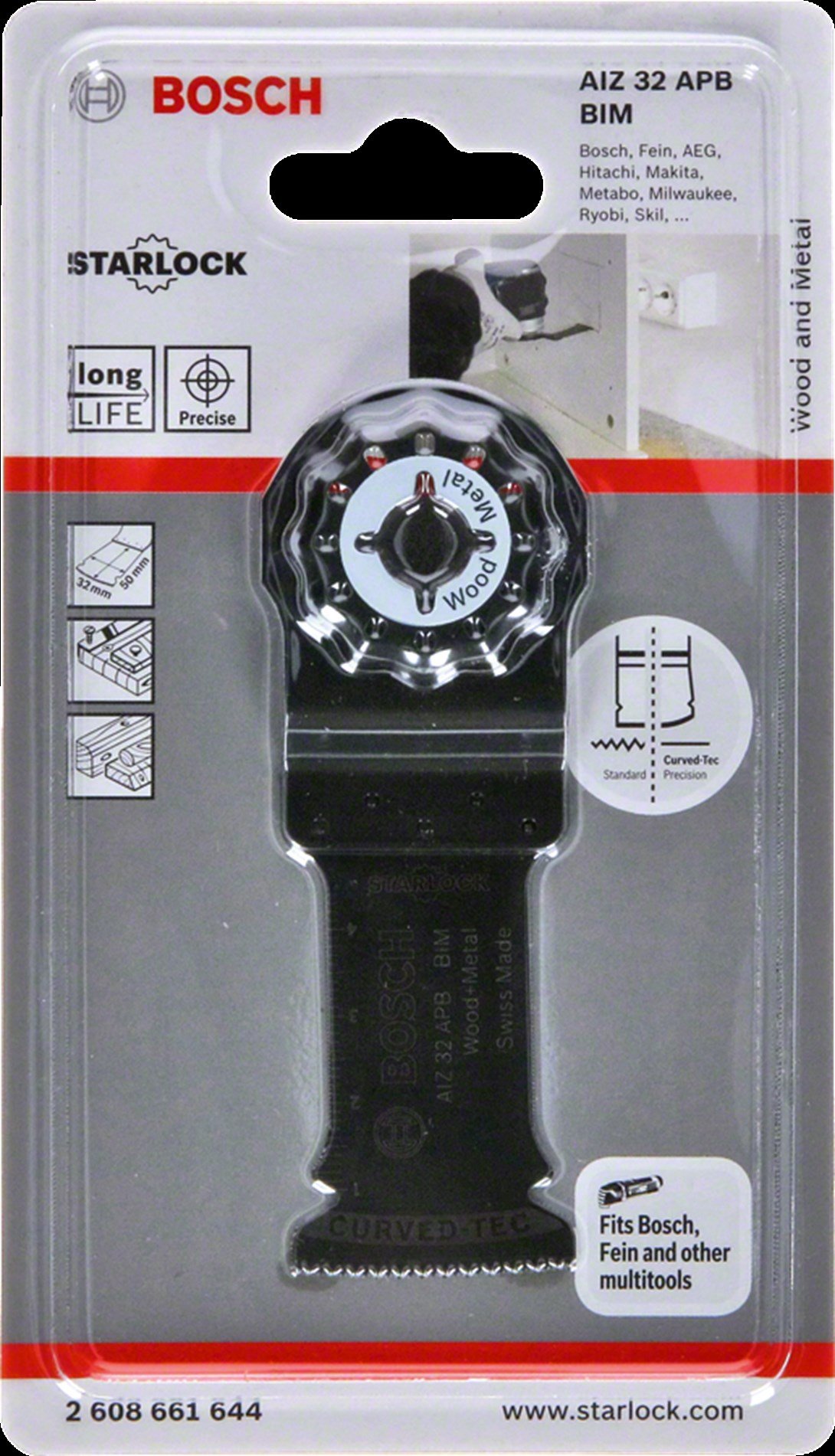 Bosch - Starlock - AIZ 32 APB - BIM Ahşap ve Metal İçin Daldırmalı Testere Bıçağı 1'li