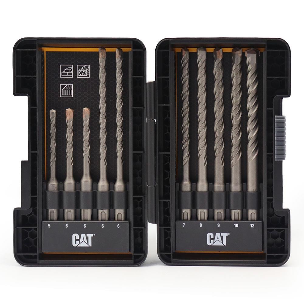 CAT DA03901 10 Parça Tungsten Karbür SDS-Plus Beton Matkap Uç Seti 