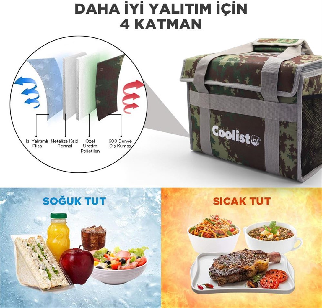 Coolist CL26C 26 Litre Katlanabilir Termos Bez Çanta / Buzluk