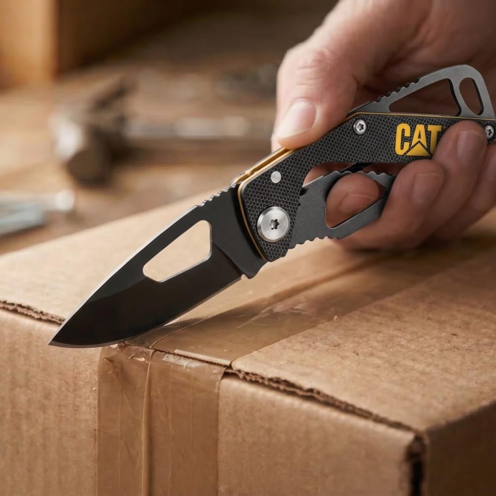 CAT DA980265 Kemer Askı Kancalı Katlanabilir 13CM Paslanmaz Çelik Siyah Kamp ÇakısıCATDA980265Hırdavat ve El Aletleri-LastikTR.com