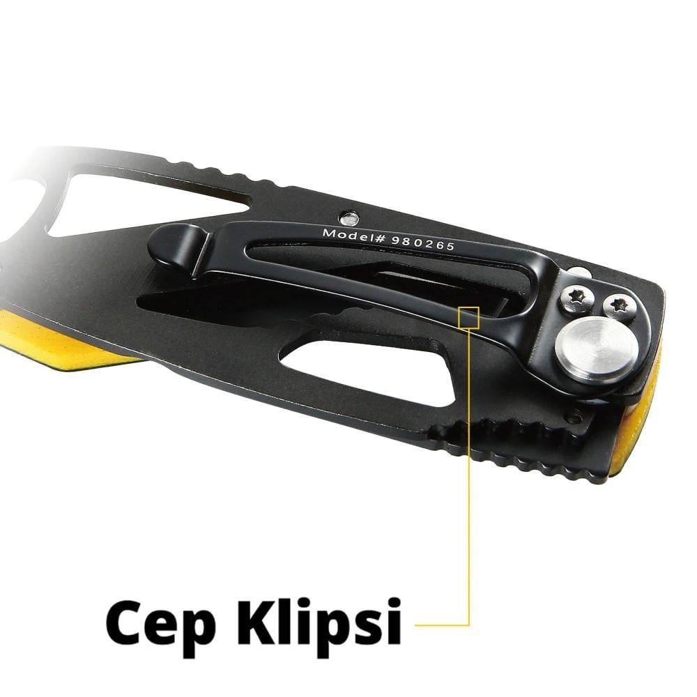 CAT DA980265 Kemer Askı Kancalı Katlanabilir 13CM Paslanmaz Çelik Siyah Kamp ÇakısıCATDA980265Hırdavat ve El Aletleri-LastikTR.com