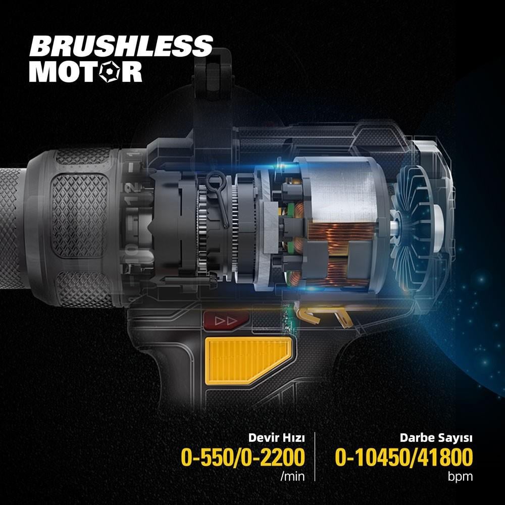 CAT DX1130.1 18Volt/4.0Ah Li-ion 80Nm Çift Akülü Kömürsüz Profesyonel Şarjlı Darbeli MatkapCATDX1130.1Matkaplar-LastikTR.com