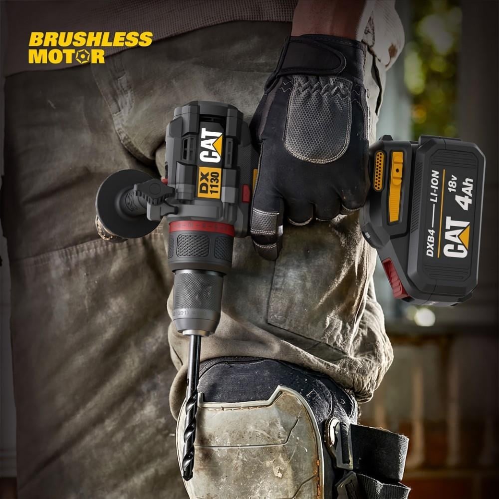 CAT DX1130.1 18Volt/4.0Ah Li-ion 80Nm Çift Akülü Kömürsüz Profesyonel Şarjlı Darbeli MatkapCATDX1130.1Matkaplar-LastikTR.com