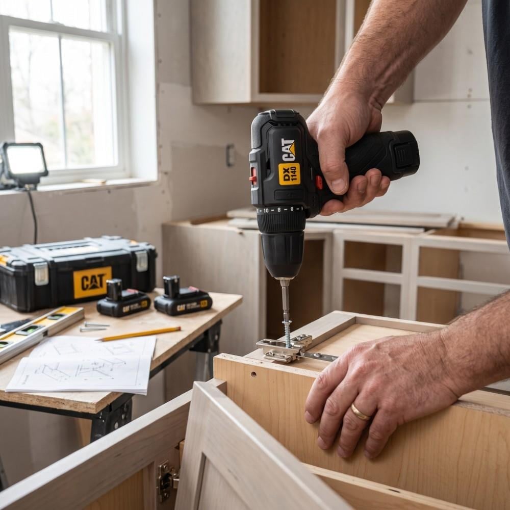 CAT DX1140 12Volt/2.0Ah Li-ion Çift Akülü Kömürsüz Profesyonel Şarjlı Darbesiz MatkapCATDX1140Matkaplar-LastikTR.com