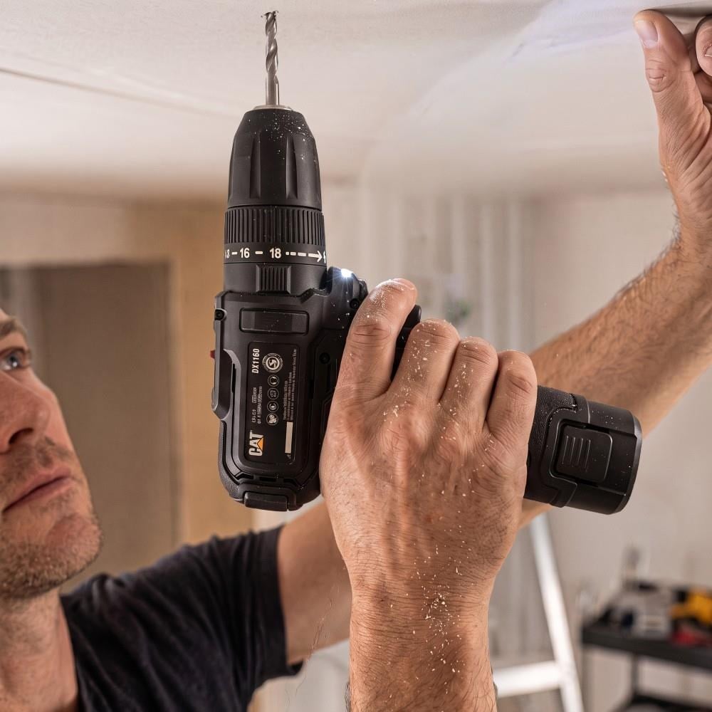 CAT DX1160.1 12Volt/2.0Ah Li-ion Tek Akülü Kömürsüz Profesyonel Şarjlı Darbeli MatkapCATDX1160.1Matkaplar-LastikTR.com