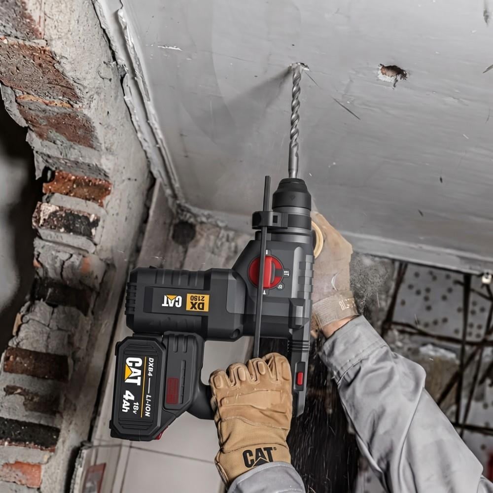 CAT DX2150 18Volt/4.0Ah 2.8J Li-ion Çift Akülü Kömürsüz Profesyonel SDS-Plus Kırıcı/DeliciCATDX2150Kırıcı Deliciler-LastikTR.com