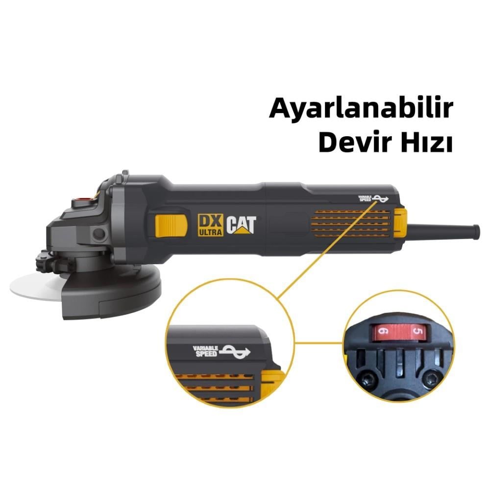 CAT DX3065 1400Watt 125mm Devir Ayarlı Profesyonel Avuç TaşlamaCATDX3065Taşlamalar-LastikTR.com