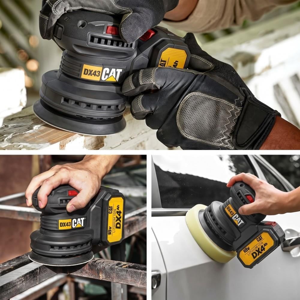 CAT DX43B 18Volt 125mm Kömürsüz Devir Ayarlı Profesyonel Eksantrik Zımpara (Akü Dahil Değildir)CATDX43BEksantrik Zımpara-LastikTR.com