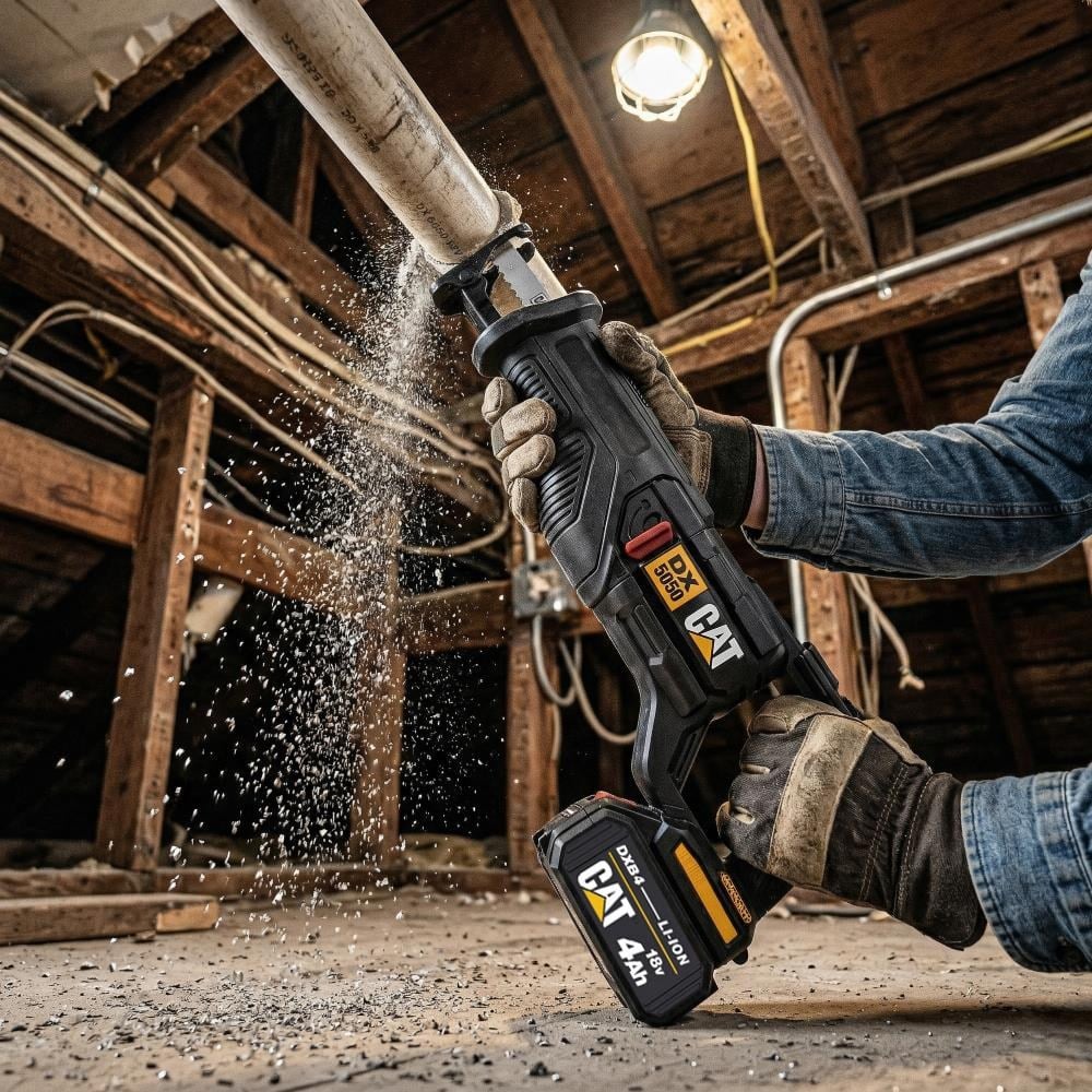 CAT DX5050 18Volt/4.0Ah Li-ion Tek Akülü Kömürsüz Profesyonel Tilki Kuyruğu TestereCATDX5050Kılıç Testere-LastikTR.com