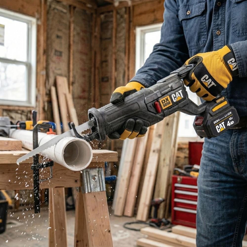 CAT DX5050 18Volt/4.0Ah Li-ion Tek Akülü Kömürsüz Profesyonel Tilki Kuyruğu TestereCATDX5050Kılıç Testere-LastikTR.com