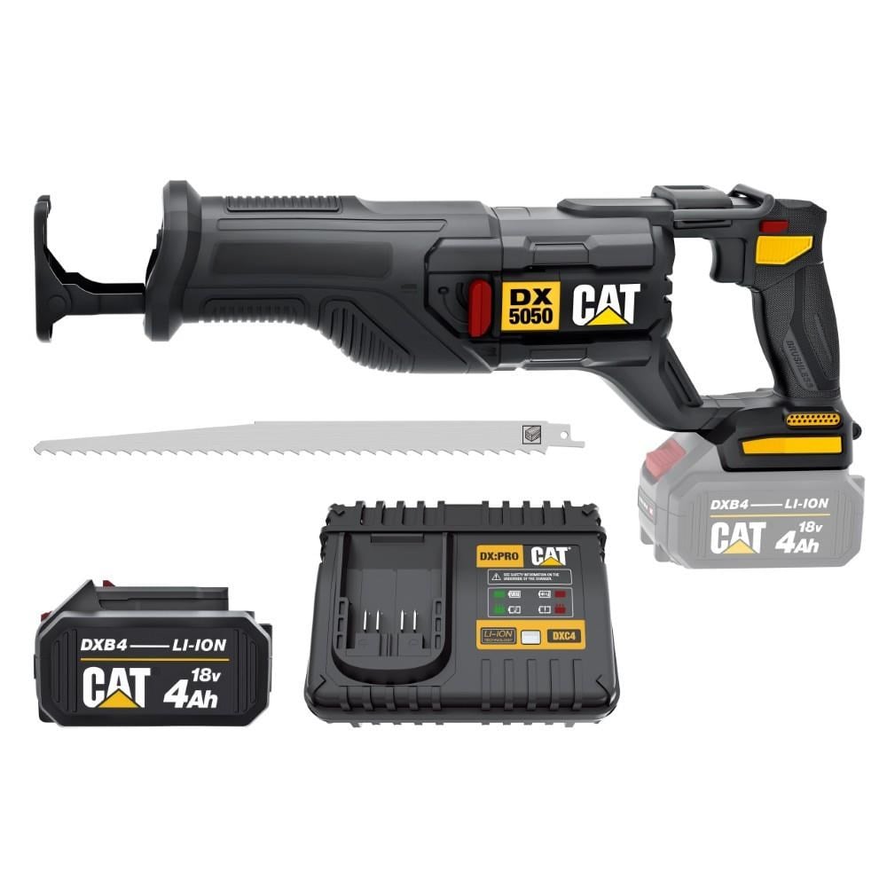 CAT DX5050 18Volt/4.0Ah Li-ion Tek Akülü Kömürsüz Profesyonel Tilki Kuyruğu TestereCATDX5050Kılıç Testere-LastikTR.com