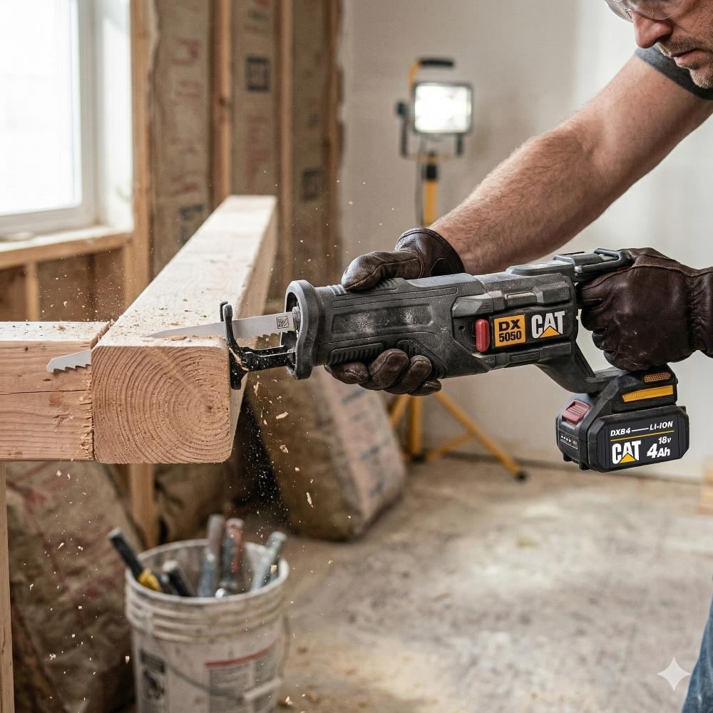 CAT DX5050 18Volt/4.0Ah Li-ion Tek Akülü Kömürsüz Profesyonel Tilki Kuyruğu TestereCATDX5050Kılıç Testere-LastikTR.com