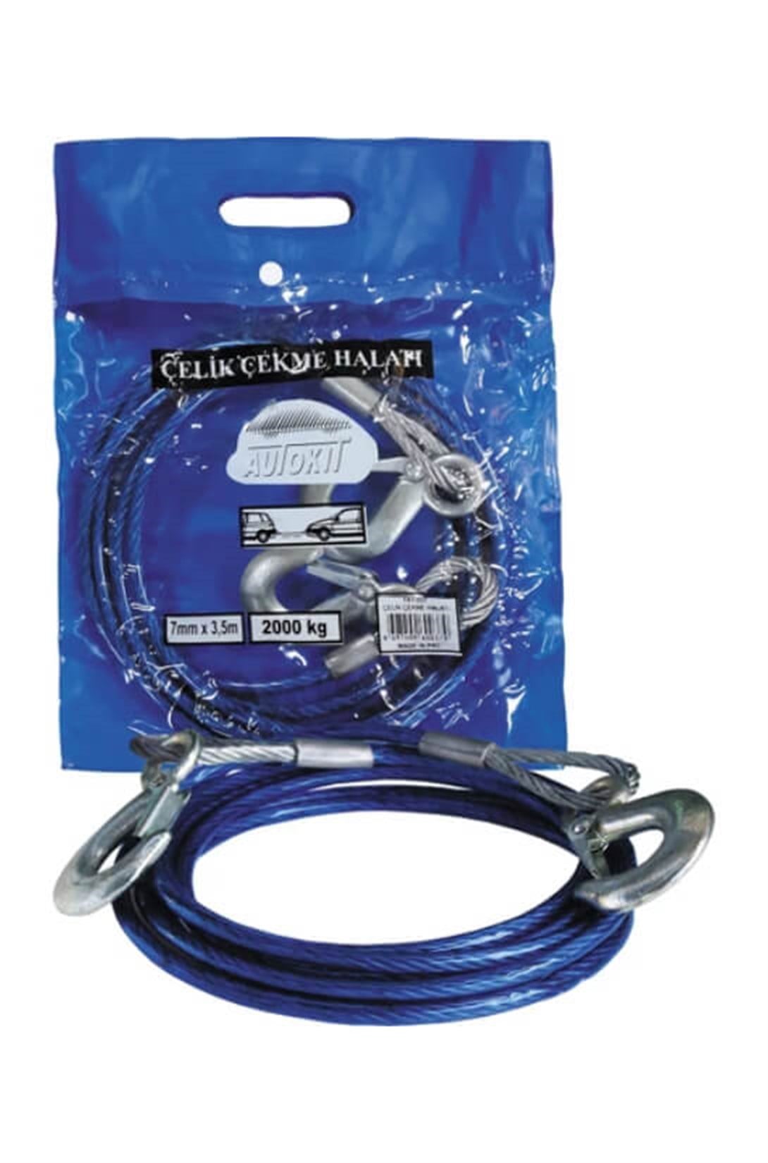 Autokit Çelik Çekme Halatı 7mmx3,5m 2 TonAutokitFA1-037Oto Aksesuarları-LastikTR.com