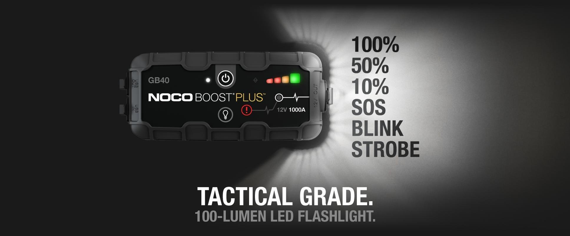 NOCO Genius GB40 12V 1000Amp Ultrasafe Lityum Akü Takviye + Powerbank + Led LambaNOCOGB40Akü Takviye-LastikTR.com