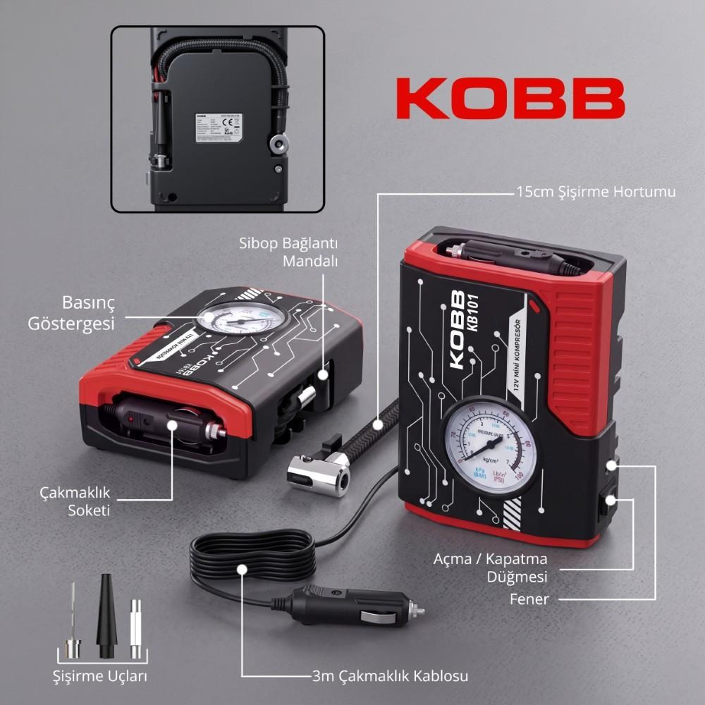 KOBB KB101 12Volt 100 PSI Analog Göstergeli Lastik Şişirme Hava PompasıKOBBKB101Hava Pompaları-LastikTR.com