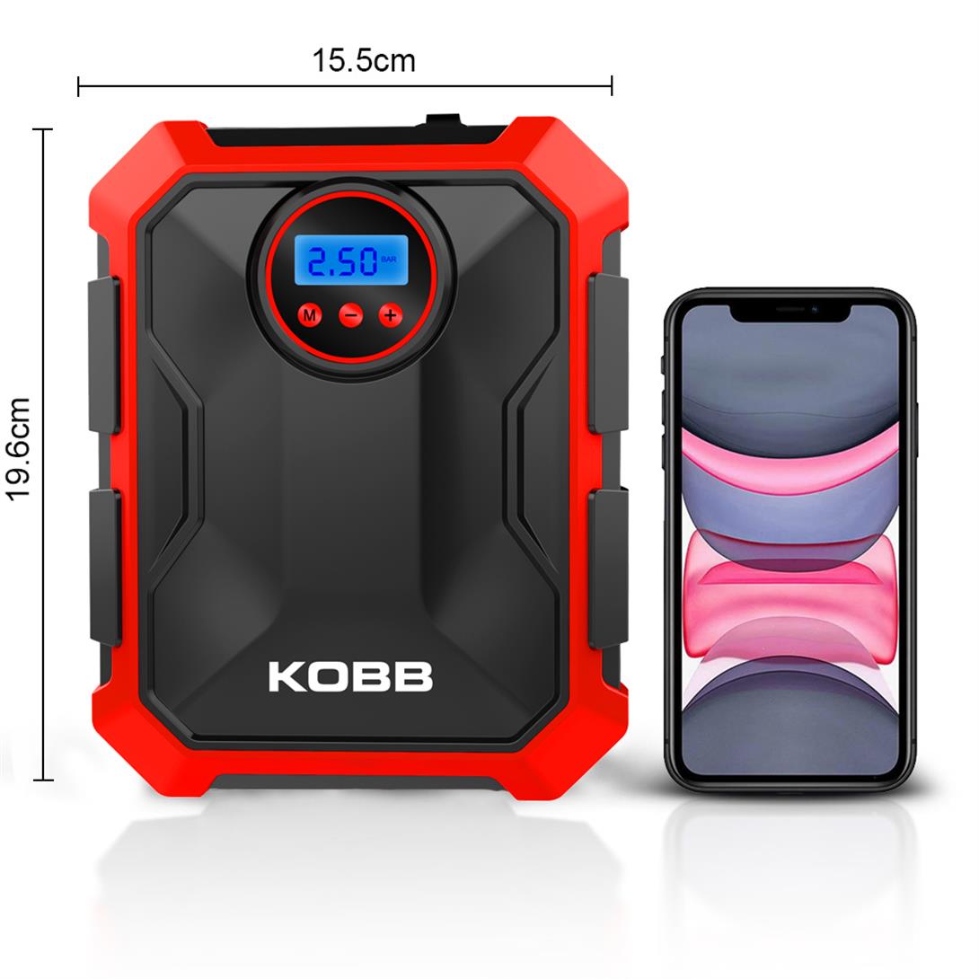 KOBB KB200 12Volt 150 PSI Ayarlanabilir Dijital Basınç Göstergeli Hava Lastik Şişirme PompasıKOBBKB200Hava Pompaları-LastikTR.com