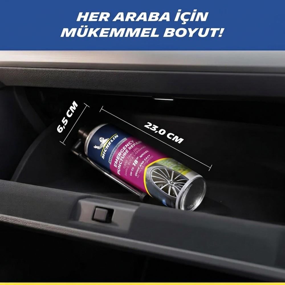 Michelin MC32699 500ml Acil Lastik Tamir Spreyi/KöpüğüMichelinMC32699Oto Lastik Tamir Kitleri-LastikTR.com