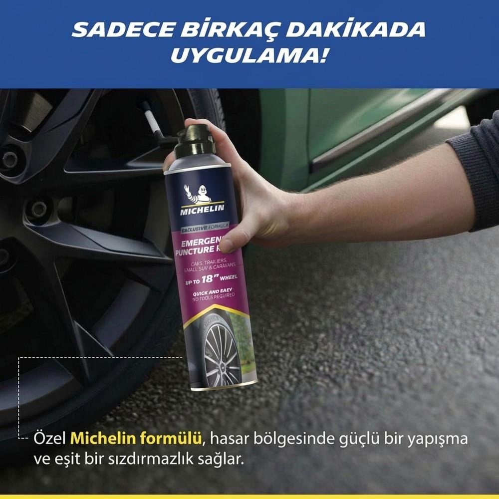 Michelin MC32699 500ml Acil Lastik Tamir Spreyi/KöpüğüMichelinMC32699Oto Lastik Tamir Kitleri-LastikTR.com