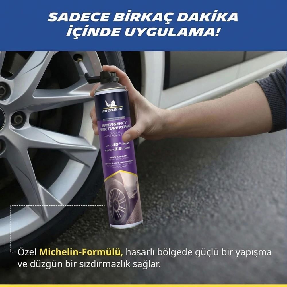 Michelin MC35133 750ml XL Acil Lastik Tamir Spreyi/KöpüğüMichelinMC35133Oto Lastik Tamir Kitleri-LastikTR.com