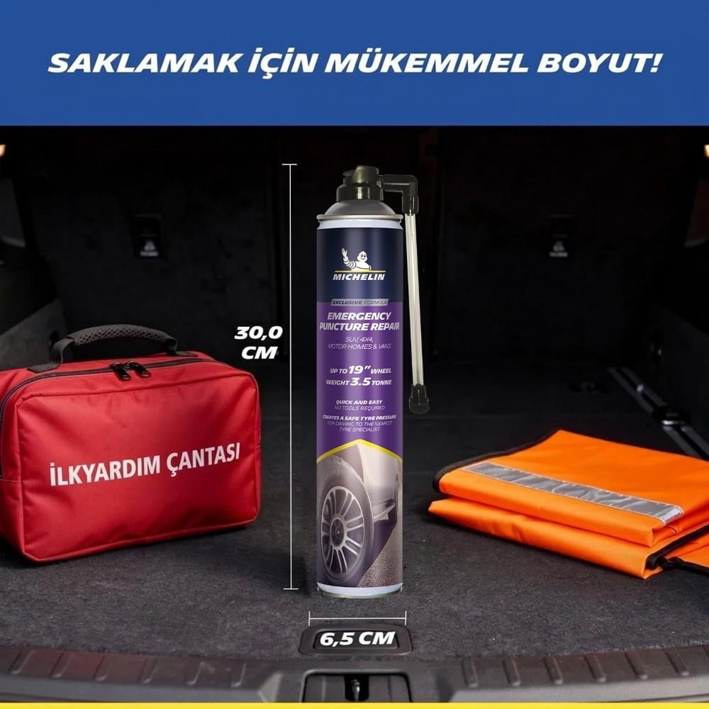 Michelin MC35133 750ml XL Acil Lastik Tamir Spreyi/KöpüğüMichelinMC35133Oto Lastik Tamir Kitleri-LastikTR.com