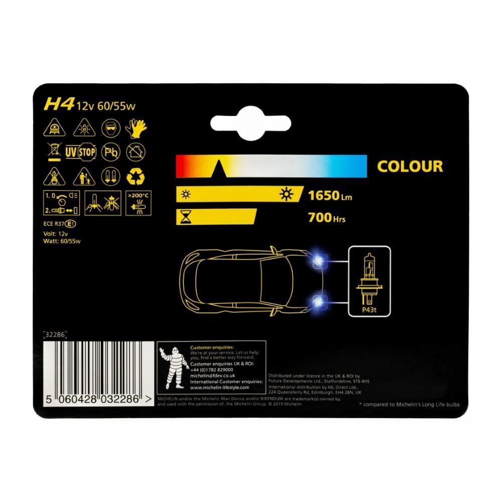 Michelin MC32286 12Volt 60/55Watt 1650 Lümen H4 2’li Halojen Far Seti