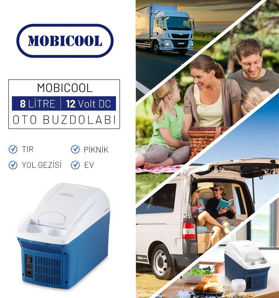Mobicool MT08 12Volt DC 8 Litre Sıcak/Soğuk Oto Buzdolabı